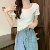 ราคา เสื้อยืดแขนสั้นสำหรับผู้หญิง เกรดสูง เย็น สไตล์ฮ่องกง เก๋ไก๋ สีพาสเทลเล็กน้อย สลิมมิ่ง สีพาสเทล เสื้อท็อป 2024 Clothing Lady (1730564078201702669)