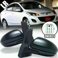 ราคา แบบพกพา กระจกมองข้าง รถยนต์ 3 สาย พับมือ ปรับไฟฟ้า รุ่น มาสด้า 2 MAZDA 2 ปี 2011 - 2014 สีดำ (1731672799779195047)