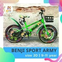 ราคา พร้อมส่งจากไทย จักรยาน 20 นิ้ว ARMY BENJI SPORT จักรยาน จักรยานเด็ก จักรยานราคาถูก กระติกน้ำ กระดิ่ง (1729694297602689790)