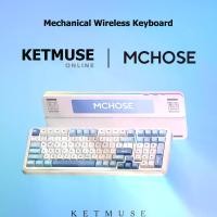 ราคา Mchose K99 v2 ที่กําหนดเองคีย์บอร์ดไร้สายบลูทูธ 3 โหมดคีย์บอร์ดเกม type-c ครีมเสียง PC แผ่น, แผ่น FR4 (1731698430801315246)