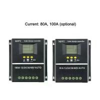 ราคา COD 100A 80A 60A Solar Charge Controller MPPT 12V/24V/36V/48V Auto Solar PV Battery Charger with LCD Display and Dual USB Ports (1730863889443228535)