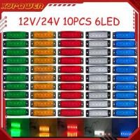 ราคา ไฟท้ายรถ, 10 ชิ้น, ไฟ LED 6 ดวง, 12/24V, ไฟ LED 6 ดวง, ตัวบ่งชี้เครื่องหมายด้านข้าง, ไฟท้ายรถพ่วง LED ต่ำ, เหมาะสำหรับรถบรรทุก, รถบัส, รถบรรทุก (1731101768689486029)