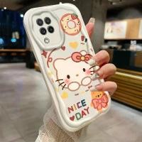ราคา เคสโทรศัพท์สำหรับ Samsung A22 M22 เคส Hello Kitty ลายไอศกรีมคลื่น นุ่ม บาง บางเฉียบ (1729727002677316229)