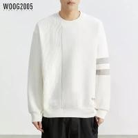 ราคา เสื้อกันหนาวมีฮู้ดผู้ชาย WOOG2005 คอกลม เสื้อสเวตเตอร์พื้นผิว แฟชั่นใหม่ฤดูใบไม้ผลิและฤดูใบไม้ร่วง ทรงหลวมเล็กน้อย เสื้อแขนยาว Man Clothing น้ำเงิน สีเทา เสื้อผ้า ปาเต๊ะ ผู้ (1731005499415825214)