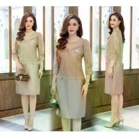 ราคา CHANIDA ชุดเดรสผ้าไหม ตัดแต่งลูกไม้ แขนทรงเจ้าหญิง ทรงสวย งานตรงปก งานคุณภาพ (รหัสสินค้า 1069) Women Clothing Dress เสื้อผ้า (1731578561046350353)