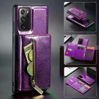 ราคา เคสแม่เหล็กแยก 2 in 1 เหมาะสำหรับ Samsung note 20 Ultra กลิตเตอร์ แป้ง ซิป กระเป๋าสตางค์ (1729647985610885352)