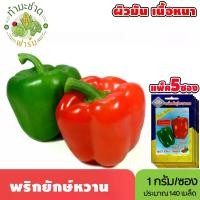 ราคา [แพ็ค 5 ซอง] 3A เมล็ดพันธุ์ พริกยักษ์หวาน ขนาดซองละ1กรัม ประมาณ140เมล็ด/ซอง SWEET PEPPER พริกหวาน พันธุ์ทันเดอร์ พริกหยวก เมล็ดพันธุ์พืช เมล็ดผัก ปลูกผักสวนครัว (1729622167009003529)