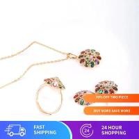 ราคา ชุดอัญมณีหลากสี, เครื่องประดับ Xuping, จี้สตั๊ดหูพลอยเทียมวงรีสีสันสดใส, แหวน, ชุดสามชิ้น, ตกแต่งผู้หญิง (1731296760247192395)