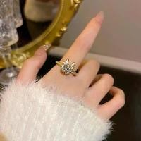 ราคา แหวนหมุนได้, Xiaolong, สำหรับผู้หญิง, ประดับเพทายไมโครปูสวยงาม, การออกแบบจักรราศี, แฟชั่นอินเทรนด์, แหวนเปิด แหวน นะโม (1732260225713670281)