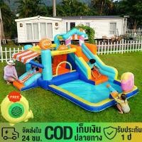 ราคา [พร้อมส่ง] สไลเดอร์เป่าลม สระว่ายน้ำเป่าลม บ้านลมเด็ก บ้านปราสาท บ้านลมสไลเดอร์ แทรมโพลีน ของเล่นเด็ก Inflatable Castle Inflatable Jumping Bed Inflatable Slide Trampoline บ้านลมเ (1732042614042954614)
