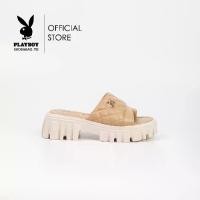 ราคา Playboy รองเท้าแตะ ลิขสิทธิ์แท้ รุ่น ST-HS243C113 ดีไซน์เย็บนวมแบบสวม มี 2 สี สีครีมและสีน้ำตาล (1730758079480039567)
