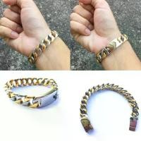 ราคา สร้อยข้อมือ Luxary สองกษัตริย์ ทองเงิน 10มิล สแตนเลสแท้100% โซ่ โซ่ข้อมือ เลสข้อมือ ข้อมือ กำไล (1729447331172682133)