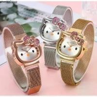 ราคา พร้อมส่ง นาฬิกาข้อมือผู้หญิง คิตตี้ สายเหล็ก นาฬิกาผู้หญิง สร้อยข้อมือ คิดตี้ นาฬิกาหญิง ตัวล็อคแม่เหล็ก (1731690199973332427)