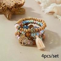 ราคา ชุดสร้อยข้อมือลูกปัด สไตล์โบฮีเมียน 4 เกลียว/ล็อต สร้อยข้อมือ (1731335405164989346)