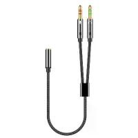 ราคา สายสัญญาณเสียง 3.5 มม. ถึง 3.5 มม. ราคาถูก คอมพิวเตอร์ตั้งโต๊ะ ไมโครโฟน ฟัง แปลง หูฟัง โทรศัพท์มือถือ แยกสัญญาณเสียงเป็นสอง สีดำ (1730894982952094375)