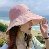 ราคา หมวกแฟชั่น หมวกกันแดด มีสาย หมวกบัคเก็ต หมวกปีกกว้าง หมวกปีกรอบ หมวกแฟชั่น หมวก 2 ด้าน หมวกมีสายรูด งานปักดอกเดซี่ (1731750736309290058)