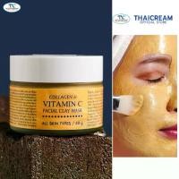 ราคา Thaicream มาร์คหน้าแลดูใส มาส์กหน้าวิตามินซี คอลลาเจน ไทยครีม collagen & vitamin c facial clay mask (1732336583938378095)