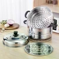 ราคา หม้อสแตนเลส หม้อ หม้อนึ่งสแตนเลส หม้อทอด สแตนเลสคุณภาพสูง ขนาด 26 28 30 32 34 36 ซม. (1730008782268304101)