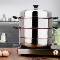 ราคา หม้อสแตนเลส หม้อ หม้อนึ่งสแตนเลส หม้อทอด สแตนเลสคุณภาพสูง ขนาด 26 28 30 32 34 36 ซม. (1730008805848550256)