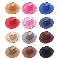ราคา หมวกแจ๊สปานามา, ชุดแฟนซี Unisex, หมวกคาวบอยหนังนิ่มปีกกว้าง, หมวก Fedora สักหลาด (1731437483676437225)