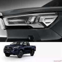 ราคา extractshop57 ใช้งานได้ คิ้วไฟหน้าLED ครอบไฟหน้า สีโครเมียม จำนวน 2ชิ้น Toyota Hilux Revo Prerunner โตโยต้า ไฮลัก รีโว่ พรีรันเนอร์ ไฮลักซ์ ไฮลัค ปี 2021 - 2022 2ประตู 4ประตู (1732233884428897173)