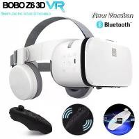 ราคา แว่นตา VR, Bobo Z6 ใหม่ล่าสุด, ชุดหูฟังบลูทูธไร้สาย, เข้ากันได้กับ Android และ IOS, แว่นตา 3D ความเป็นจริงระยะไกล ฟ้า (1731116060766669420)