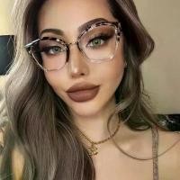 ราคา แว่นตา, กรอบใหญ่, เทรนด์หญิง, แว่นตาธรรมดา, กรอบขาแว่นยางยืด TR90, ป้องกันแสงสีฟ้า, เหมาะสำหรับผู้หญิง (1730843946600991050)