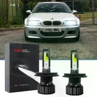 ราคา หลอดไฟ LED ไฟหน้า, สีขาว 6000K, อุปกรณ์เสริม CG CJW, 2 ชิ้น, สำหรับ BMW 3-Series (E46), ปี 1998-2005, โคมไฟหน้า 100% (1731194264912235468)