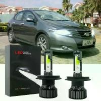 ราคา ชุดแปลงโคมไฟหน้า LED, สำหรับ Honda City TMO 2008 ถึง 2013, 2 ชิ้น/เซ็ต, หลอดไฟ 6000K สีขาว, ชุด 12-24V (1732210509770034100)