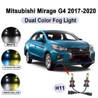 ราคา 2 ชิ้น ไฟตัดหมอก สีคู่ สำหรับ Mitsubishi Mirage G4 2017-2020 โปรเจ็กเตอร์สีขาว หลอดไฟ LED H11 ไฟตัดหมอก สีเหลืองและสีฟ้าน้ำแข็ง รถยนต์ Car (1731811520776342247)