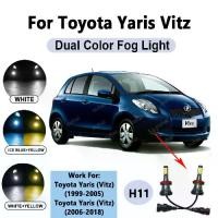 ราคา ไฟตัดหมอก 2 ชิ้น สีคู่ H11 สำหรับ Toyota Yaris Vitz 1999-2018 รุ่นปี: 2005, 2006, 2007, 2008, 2009, 2010, 2011, 2012, 2013, 2014, 2015 ไฟตัดหมอกในรถยนต์ สีขาว Car หลอดไฟ (1731764424042711783)