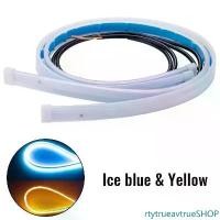 ราคา rtytrueavtrueSHOP ปัจจุบัน 2x60 ซม.DRL LED ไฟหน้ารถยนต์ส่งสว่างกลางวัน แสงไฟสีขาวและสีเหลือง หลอดไฟ LED บางเฉียบชั้นสูง (หรี่สีแดง เลี้ยวสีส้ม) Car รถจักร (1731559742322149966)