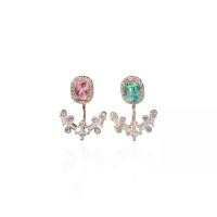 ราคา ต่างหู jacket earrings พลอยสลับสี สปิเนล และอาพาไทท์ (1730097500412938722)