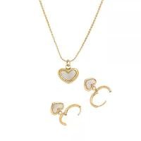 ราคา ต่างหูจี้ ชุดพร็อพ แฟชั่น รูปหัวใจเรียบง่าย สร้อยคอหอยแม่ ต่างหู สร้อยคอใหม่ (1730601532748696515)