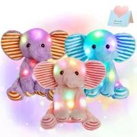 ราคา ตุ๊กตาช้างเรืองแสง สีชมพู 25 ซม. ไฟ LED เหมาะสำหรับเป็นของขวัญวันเกิด หมอนตุ๊กตาสัตว์เรืองแสง สำหรับเด็กผู้หญิงและเด็ก เหมาะสำหรับนอนและของเล่น/หมอน (1731498257445652761)