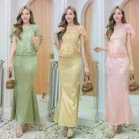 ราคา 6380 : ชุดเซ็ทกระโปรง 2 ชิ้น เสื้อ+กระโปรง ผ้าเครปซาติน ทิ้งตัว เสื้อผ้าลูกไม้สามมิติเกรดพรีเมียมปักเลื่อมวิ้งๆ กระโปรงทรงหางปลา มีซับในผ้าฝ้าย ซิปซ่อนหลัง SUKUNYA CLASSIC (1731769054955800285)