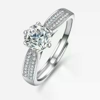 ราคา แหวนมอยส์ซาไนต์, เครื่องประดับ Amato, Moissanite 1 กะรัตแท้, ชุบแพลตตินั่มด้วยเงิน, พร้อมใบรับรอง GRA, เพชรหนึ่งใบรับรองและการลงบันทึกด้วยเลเซอร์, เข็มขัด (1730632187224099280)
