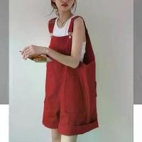 ราคา กางเกงขาสั้น ชุดทำงานผ้าฝ้าย สีแดง พลัสไซส์ สำหรับผู้หญิง ทรงหลวม เอวสูง กระชับสัดส่วน กางเกงขากว้าง เหมาะสำหรับฤดูร้อน ไซส์เล็ก กางเกง ขา สั้น เอว สูง มี เข็มขัด กางเกง ข (1732153314951924015)