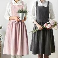 ราคา ผ้ากันเปื้อน สไตล์นอร์ดิก เรียบง่าย ทำจากผ้าฝ้าย เหมาะสำหรับทำสวน ร้านกาแฟ ห้องครัว สำหรับผู้หญิง ทำอาหาร เบเกอรี่ และร้านอาหาร สไตล์ Pinafore (1731423166415735099)