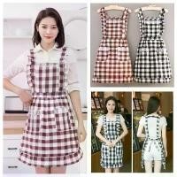 ราคา ผ้ากันเปื้อนผ้าฝ้ายสองชั้น สไตล์เกาหลี กันน้ำ สายรัด ลายสก๊อต สำหรับผู้หญิง เหมาะสำหรับห้องครัวที่บ้าน ร้านกาแฟ เบเกอรี่ และร้านอาหาร ผ้ากันเปื้อนทำงาน พร้อมสต็อก (1730317508586277124)