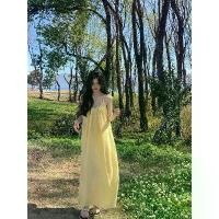 ราคา ชุดเดรสเกาะอกสีเหลือง สไตล์ฝรั่งเศส เหมาะสำหรับชุดชายหาดฤดูร้อน ชุด เทป มินิเดรส สวย ๆ เสือ ผ้า คน อ้วน เดรส ให้ นม (1731462086523127480)