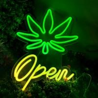 ราคา ป้ายไฟ OPEN กั ญ-ชา ป้ายไฟ LED ป้ายไฟตกแต่งหน้าร้าน (1729662309384620692)