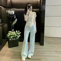 ราคา ชุดฤดูร้อนสำหรับผู้หญิง, สไตล์ใหม่, ขายร้อน, ลายดอกไม้ 3 มิติ, เสื้อแขนสั้นถักเอว, กางเกงยีนส์สีน้ำเงิน, อินเทรนด์ เดรส อัด พลีท สงกรานต์ ลูก ไม้ ออก งาน ชา เขียว อร่ (1731753141690402280)