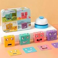 ราคา บล็อคตัวต่อ, การออกแบบเปลี่ยนหน้าสี่เหลี่ยม, เกมกระดาน, ปริศนาไม้, สไตล์มอนเตสซอรี่, บล็อกไม้การแสดงออก, เหมาะสำหรับเด็ก, เกมโต๊ะต่อสู้ (1730610283155916908)