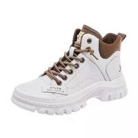 ราคา รองเท้าบูทสตรี 2024 ใหม่ รองเท้าบูทอเนกประสงค์ รองเท้าบูทสั้น แพลตฟอร์ม ลำลอง กีฬา รองเท้าส้นสูง สีขาว (1730678944654527267)