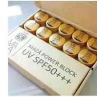 ราคา กันแดดมาซ่า (ยกกล่อง10 ชิ้น) ครีมกันแดด ครีมกันแดดหน้า ผสมรองพื้น Maza Power Block UV SPF50 PA+++ #กันแดด (1730278564320020512)