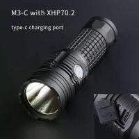 ราคา COD ไฟฉาย convoy M3-C cree xhp70.2, 4300lm สีดำ(ชาร์จในตัว Type C)สวิตซ์ Infinite Dimming 4300 ลูเมน สวิตช์ปรับละเอียด (1731333910265431795)