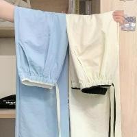 ราคา กางเกงขาสั้นผู้หญิง กางเกงขากว้างสีขาวฤดูร้อน มีกระเป๋า สีตัดกัน ทรงตรงหลวม กางเกงวอร์มผ้าไหมน้ำแข็ง สไตล์ดาราอินเทอร์เน็ตยอดนิยม การถ่ายทอดสด ขายาว ผ้า ลินิน ขาเดฟ ลูก ฟูก (1731743281492167110)