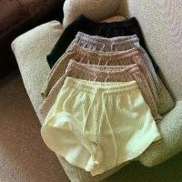 ราคา กางเกงขาสั้นผู้หญิง สไตล์ลำลอง ดีไซน์แบบผูกเชือก เอวสูง ขากว้าง ทรงหลวม พลัสไซส์ เหมาะสำหรับฟิตเนส กางเกงขายาว (1732007323690698793)