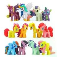 ราคา Pony โมเดล ตุ๊กตาโพนี่ ม้าโพนี่ โพนี่ยูนิคอน ของสะสม ของขวัญ ครบเซ็ต12ตัว 8cm My Little Ponyed Action Figure Toy Set (1731746578347886552)